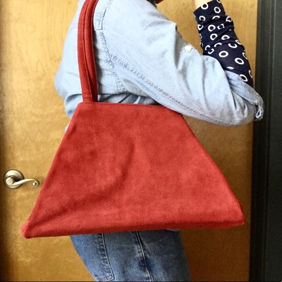 ❤️Red Suede Tote❤️ - Picture 1 of 8